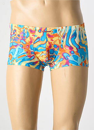 Boxer effet matière satinée jaune OLAF BENZ homme