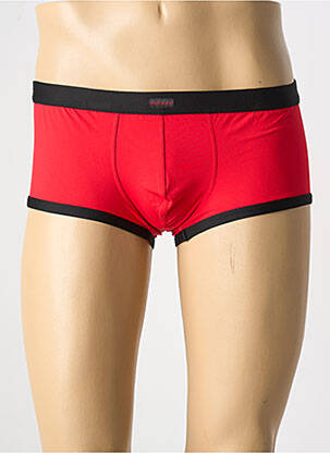 Boxer effet matière satinée rouge OLAF BENZ homme
