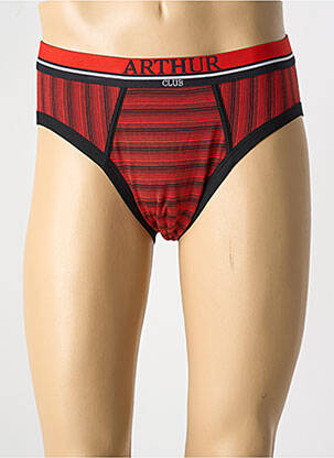 Slip imprimé rayures rouge ARTHUR homme