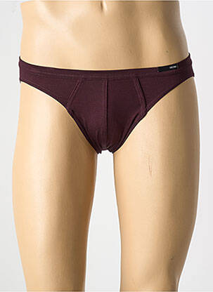 Slip effet matière satinée violet HOM homme