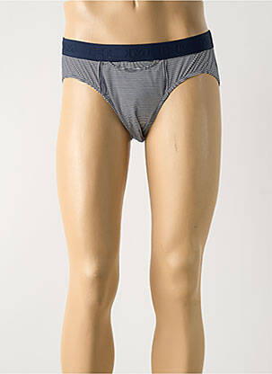 Slip imprimé rayures bleu HOM homme