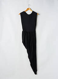 Robe mi-longue coupe fluide sans manche noir PATOU femme