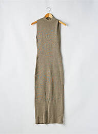 Robe pull col col montant sans manche beige ZARA femme