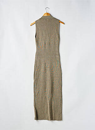 Robe pull col col montant sans manche beige ZARA femme