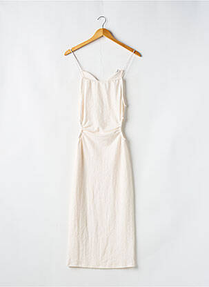 Robe mi-longue coupe fluide fines bretelles blanc JDY femme