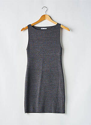 Robe courte manches 3/4 manches 3/4 gris ZARA femme