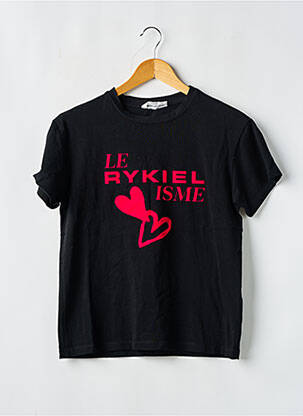 T-shirt coupe droite manches courtes noir SONIA RYKIEL femme