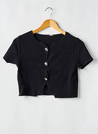 Gilet manches courtes fermeture boutonnée sur le devant noir SANS MARQUE femme