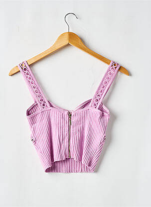 Top coupe cintrée fines bretelles violet MARCIANO femme