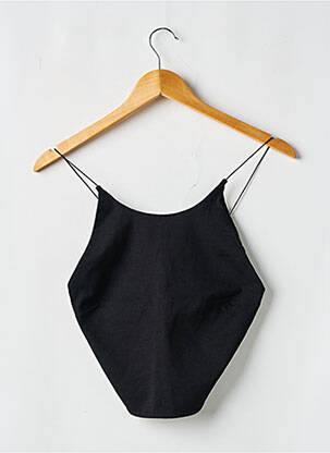 Top coupe cintrée fines bretelles noir ZARA femme