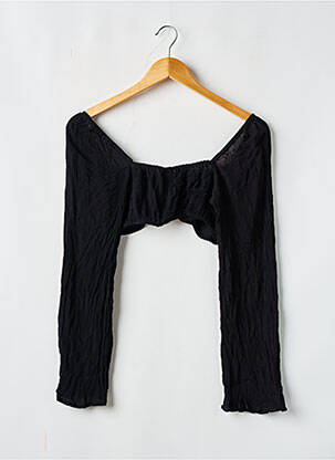 Top coupe cintrée manches longues noir ASOS femme
