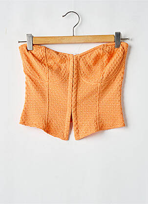 Top coupe cintrée sans manche orange H&M femme