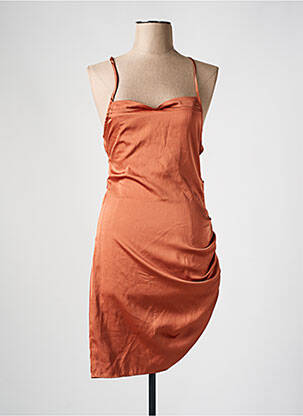 Robe courte coupe cintrée fines bretelles marron NASTY GAL femme