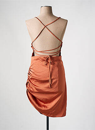 Robe courte coupe cintrée fines bretelles marron NASTY GAL femme