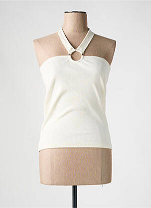 Top coupe cintrée sans manche blanc NASTY GAL femme