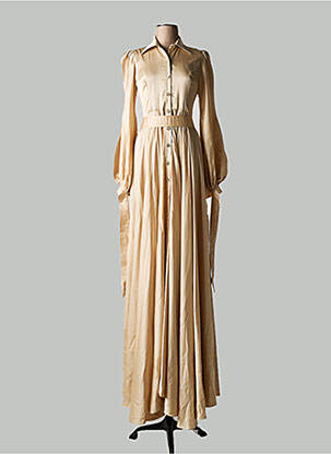 Robe longue manches longues manches longues or ELIE KUAME femme