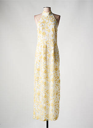Robe longue sans manche sans manche jaune ROTATE femme