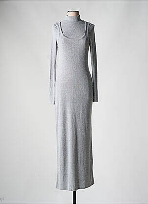 Robe longue manches longues manches longues gris ASOS femme