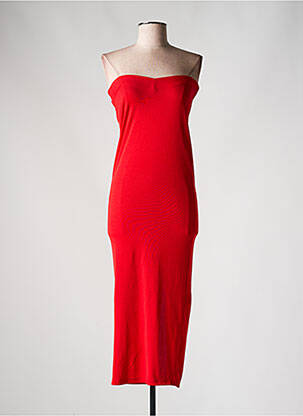 Robe mi-longue sans manche sans manche rouge MESHKI femme