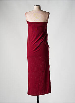 Robe mi-longue coupe fluide sans manche rouge MURCI femme