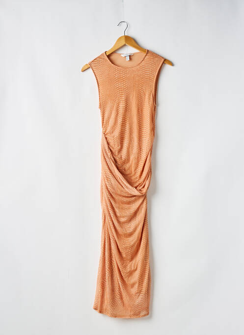 Robe longue imprimé fantaisie sans manche beige H&M femme