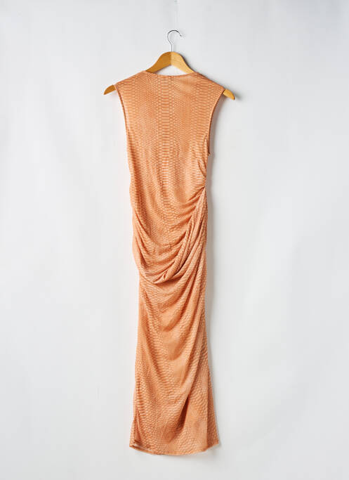 Robe longue imprimé fantaisie sans manche beige H&M femme