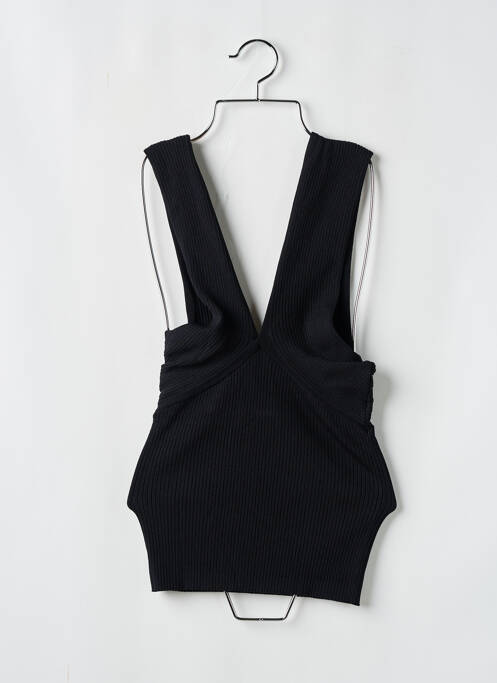Top coupe cintrée fines bretelles noir SANS MARQUE femme