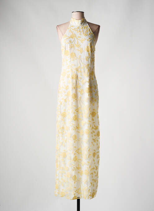 Robe longue jaune ROTATE pour femme