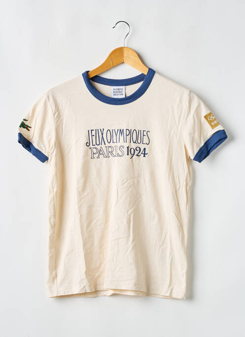 T-shirt beige LACOSTE pour femme