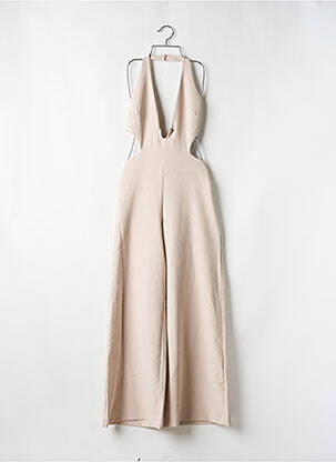 Combi-pantalon tissage crêpe sans manche beige ZARA femme