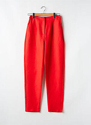 Pantalon droit taille à pinces taille haute orange ASOS femme