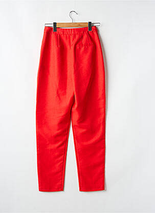 Pantalon droit tissage crêpe taille haute orange ASOS femme