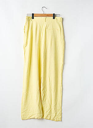 Pantalon large tissage crêpe taille haute jaune ASOS femme