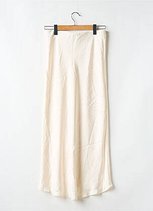Jupe mi-longue taille haute beige ZARA femme