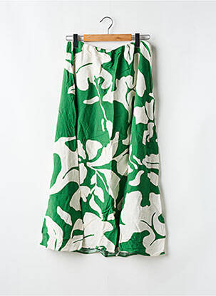 Jupe longue tissage crêpe vert H&M femme