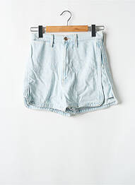 Short tissage denim taille haute bleu SNACKS femme