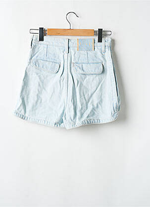 Short tissage denim taille haute bleu SNACKS femme