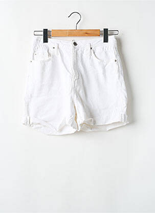Short tissage denim taille normale blanc KIABI femme