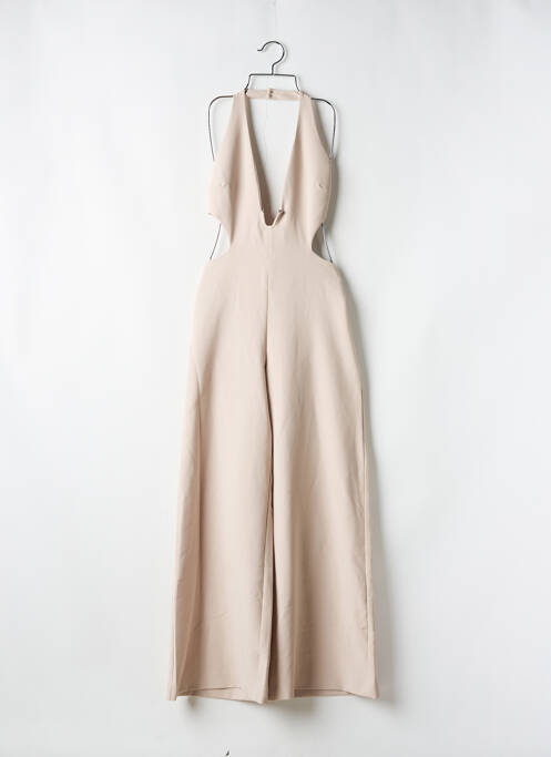 Combi-pantalon tissage crêpe sans manche beige ZARA femme