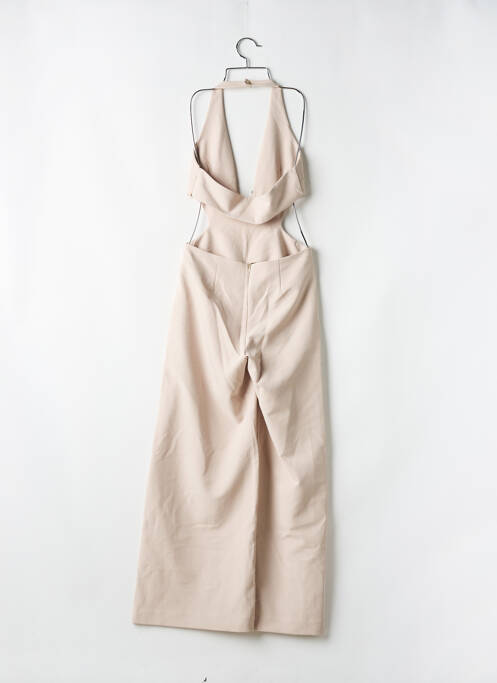 Combi-pantalon tissage crêpe sans manche beige ZARA femme