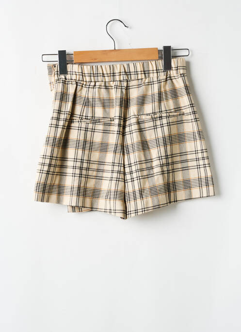 Jupe short beige BERSHKA pour femme