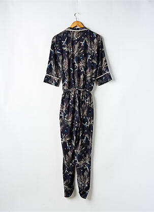 Combi-pantalon fermeture boutonnée sur le devant manches courtes bleu SCARLET ROOS femme