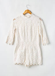 Combishort  manches courtes blanc MADEMOISELLE.R femme