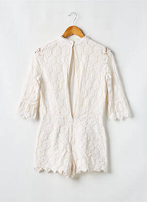 Combishort fermeture boutonnée au dos manches courtes blanc MADEMOISELLE.R femme