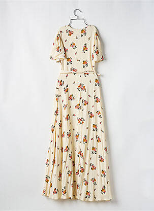 Robe longue manches courtes manches courtes beige PRIVACY PLEASE femme