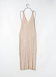 Robe mi-longue sans manche sans manche beige MANGO femme