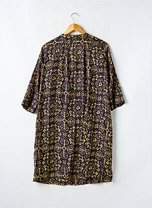 Robe de plage manches courtes marron ZARA femme