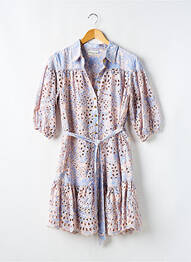 Robe courte manches courtes manches courtes bleu MISS JUNE femme