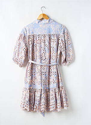 Robe courte manches courtes manches courtes bleu MISS JUNE femme