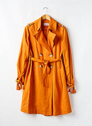 Trench tissage popeline sans capuche orange PER UNA femme